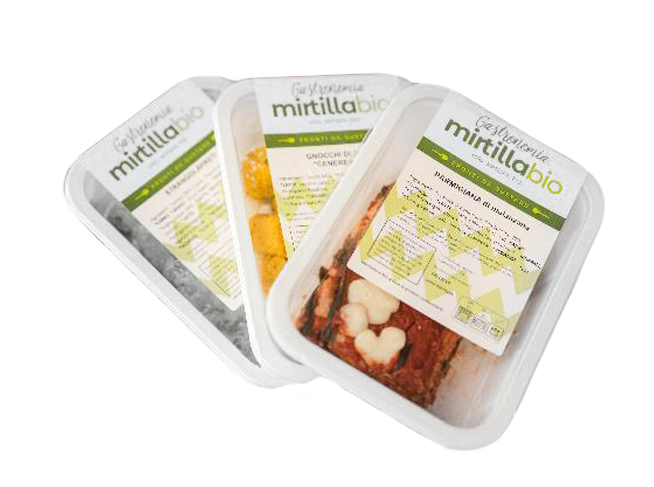 packaging sostenibile per lasagne mirtilla bio